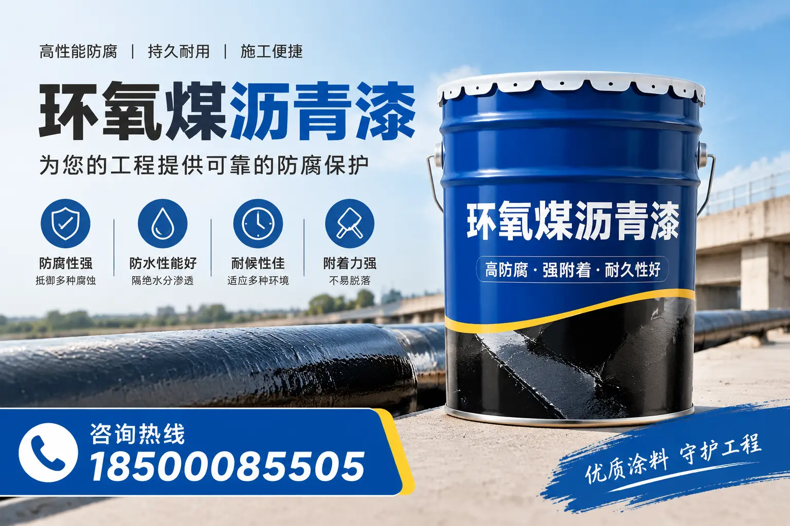 环氧煤沥青漆的成分解析，大连用户了解施工材料